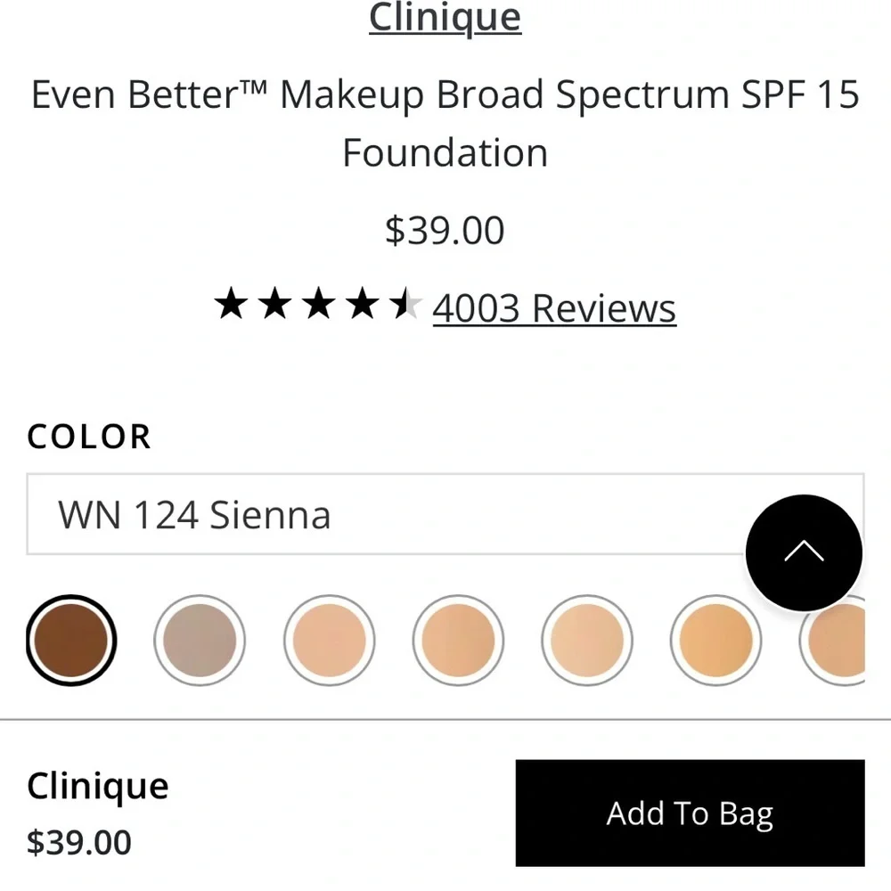🆕 CLINIQUE Even Better Makeup Broad Spectrum SPF 15 Foundation WN 124 SIENNA